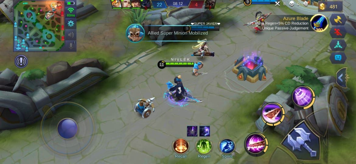 Game Play Mobile Legends di Galaxy M20