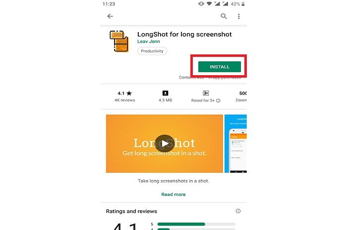 Install LongShot di Play Store