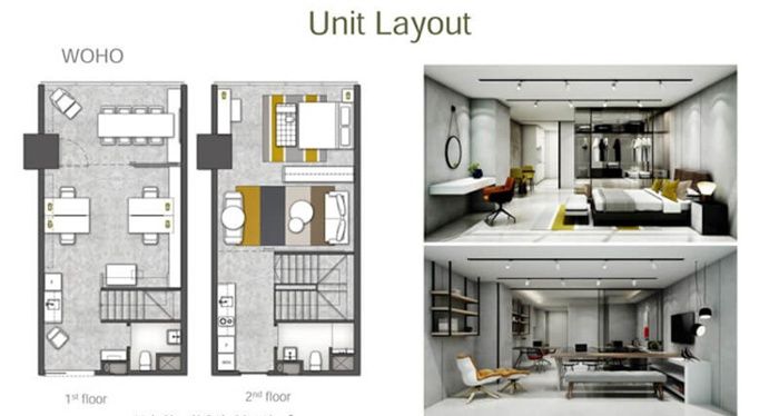 Contoh WOHO pada unit apartemen One Parc Puri, Jakarta.