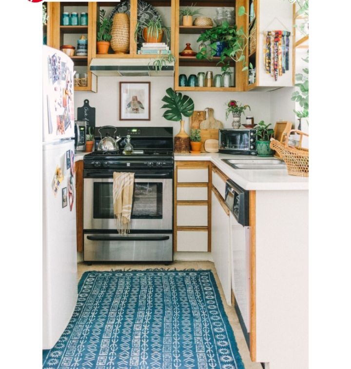 Dapur setelah direnovasi gaya bohemian