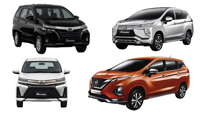 Jajaran mobil keluarga dari Toyota, Mitsubishi dan Nissan