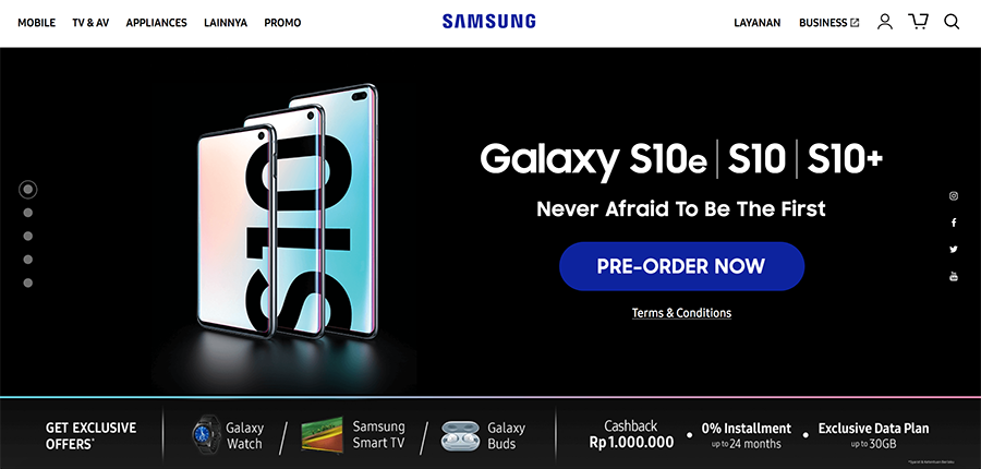 Pre-Order Samsung Galaxy S10