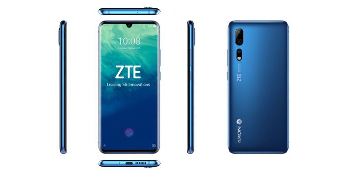 ZTE Axon 10 Pro 5G dilihat dari berbagai sisinya.