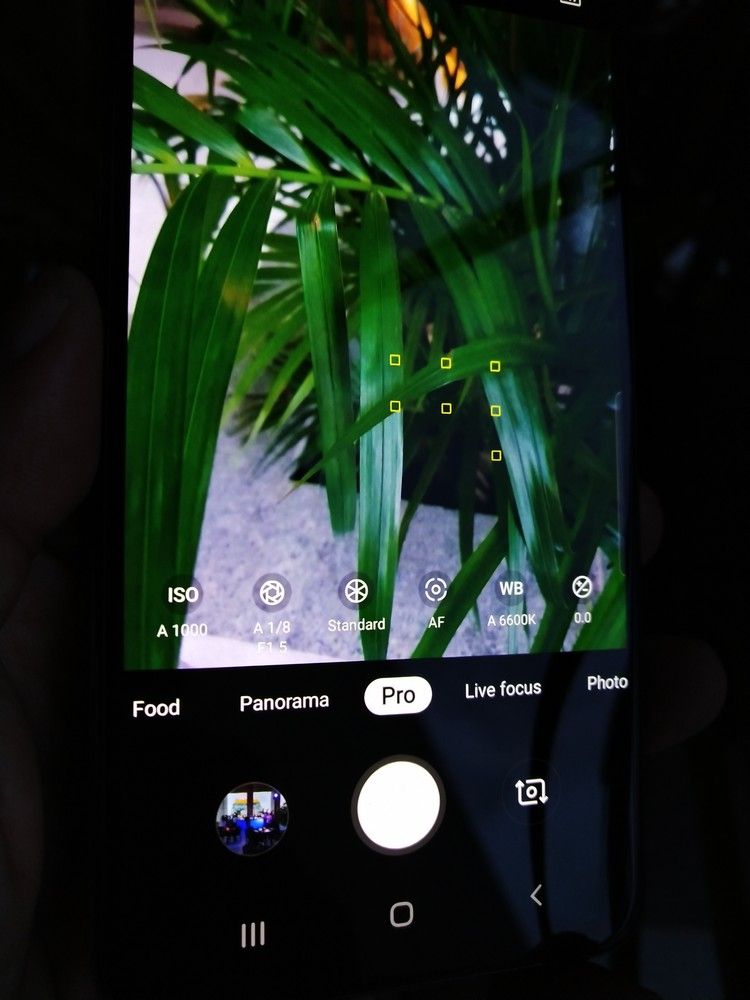 menu kamera mode Pro di Samsung Galaxy S10