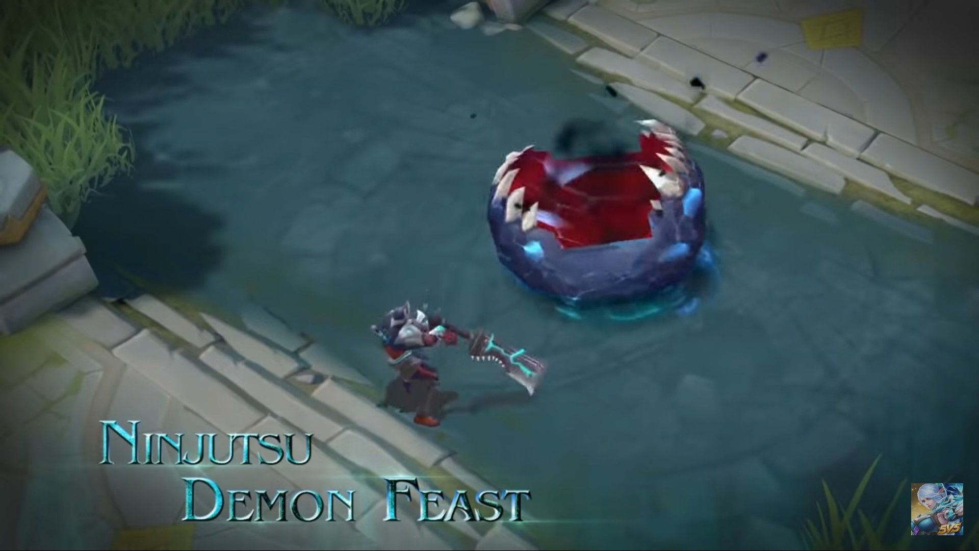 Efek animasi skill 1 Hanzo, Ninjutsu : Demon Feast
