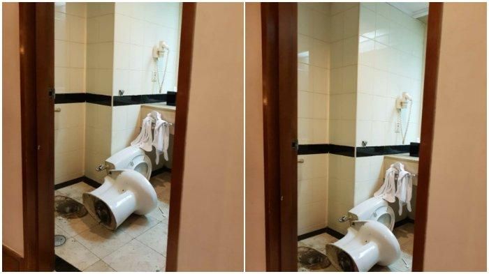 Ditemukan kondom dan toilet yang sudah dijebol, beginilah keadaan  kamar hotel tempat  Andi Arief diciduk 