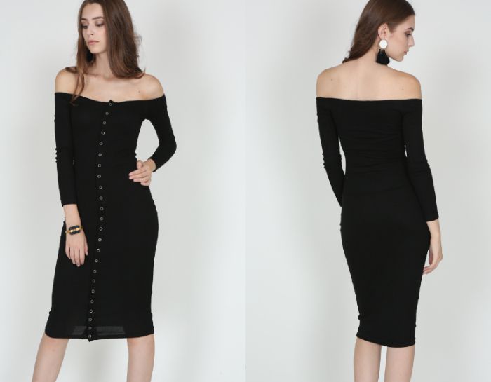 Rekomendasi Button Dress ala Syahrini 