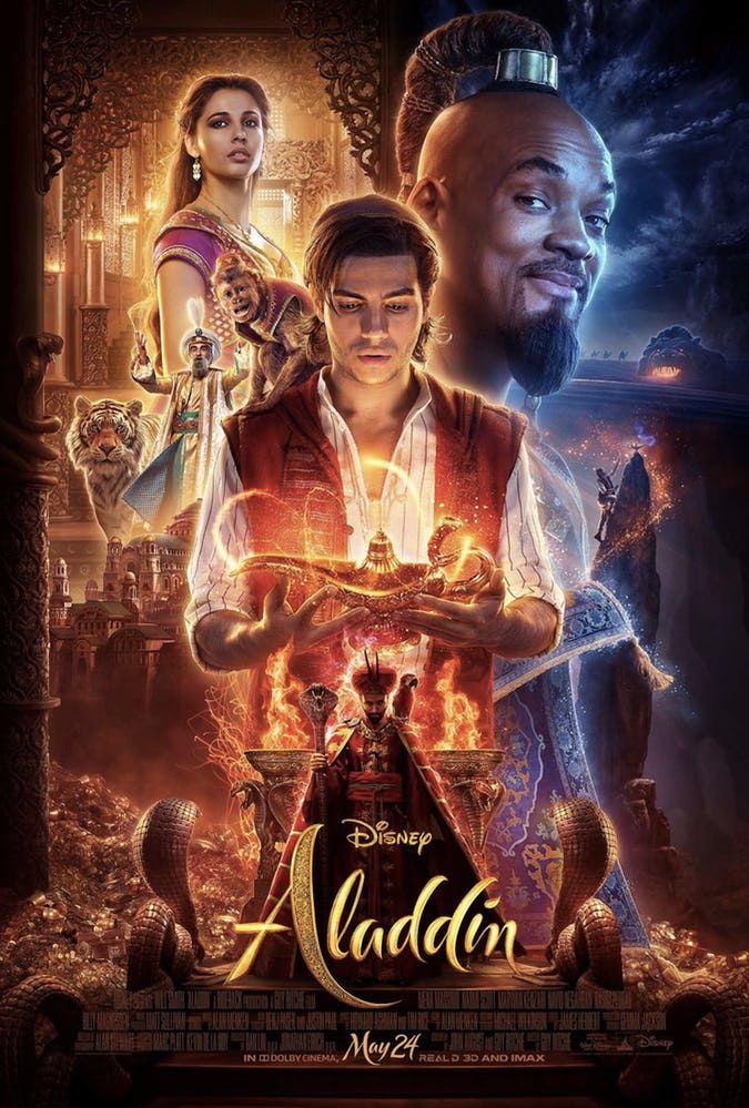 Poster terbaru Aladdin dengan para pemerannya