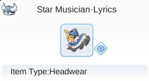 Headwear Star Musician Ragnarok M