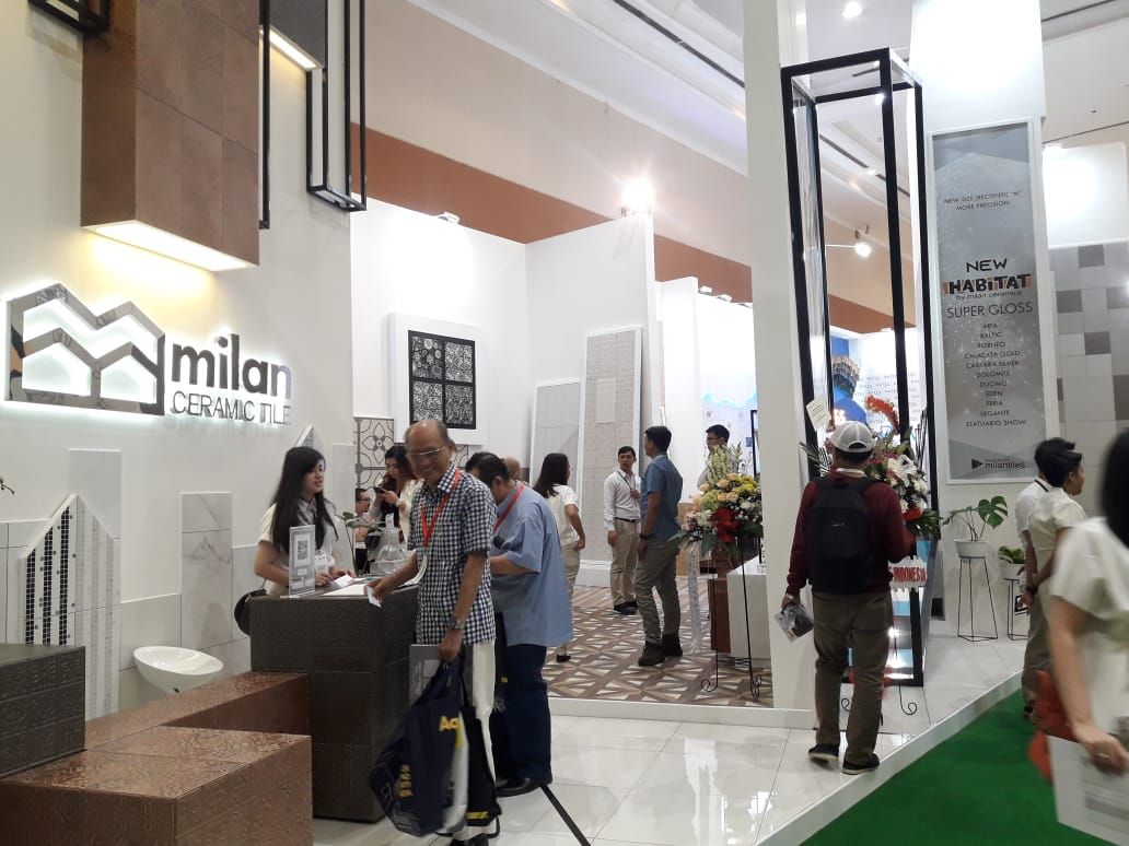 Suasana booth Milan Tiles di Keramika 2019