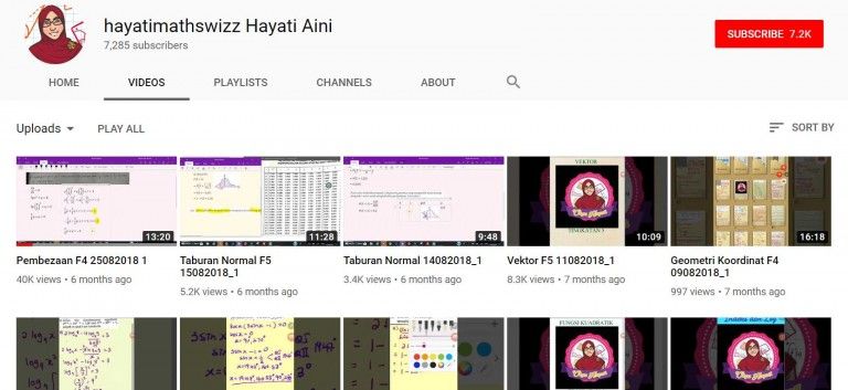 Tangkap layar YouTube Hayati Aini