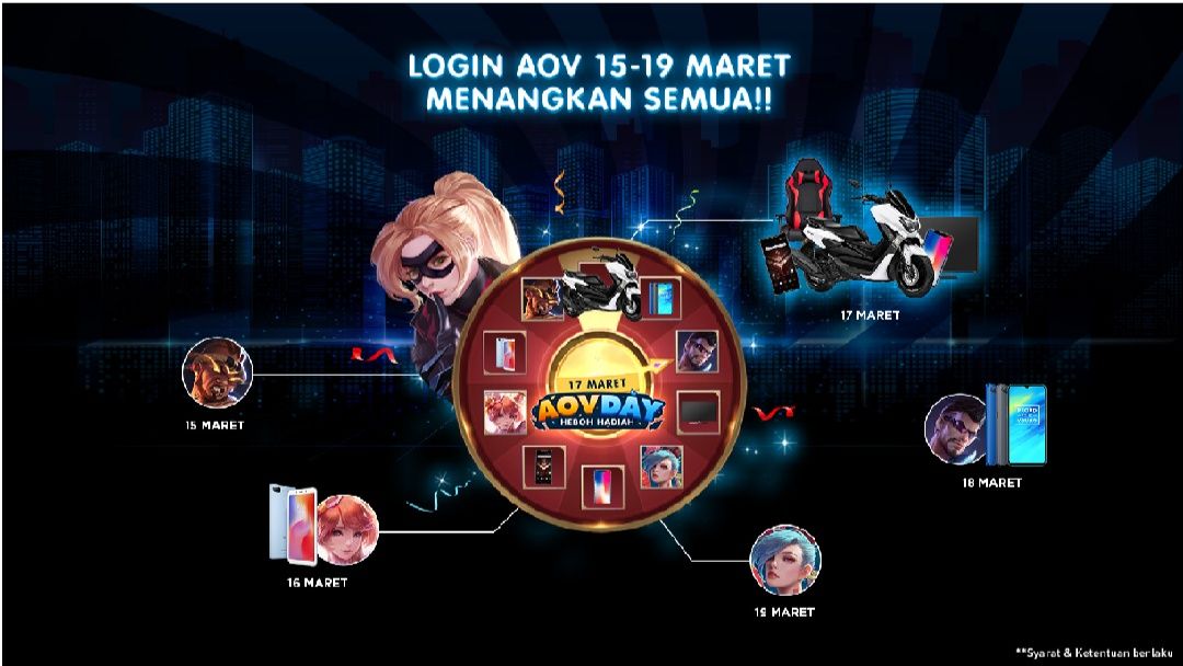 Login AOV dan dapatkan hadiah menarik