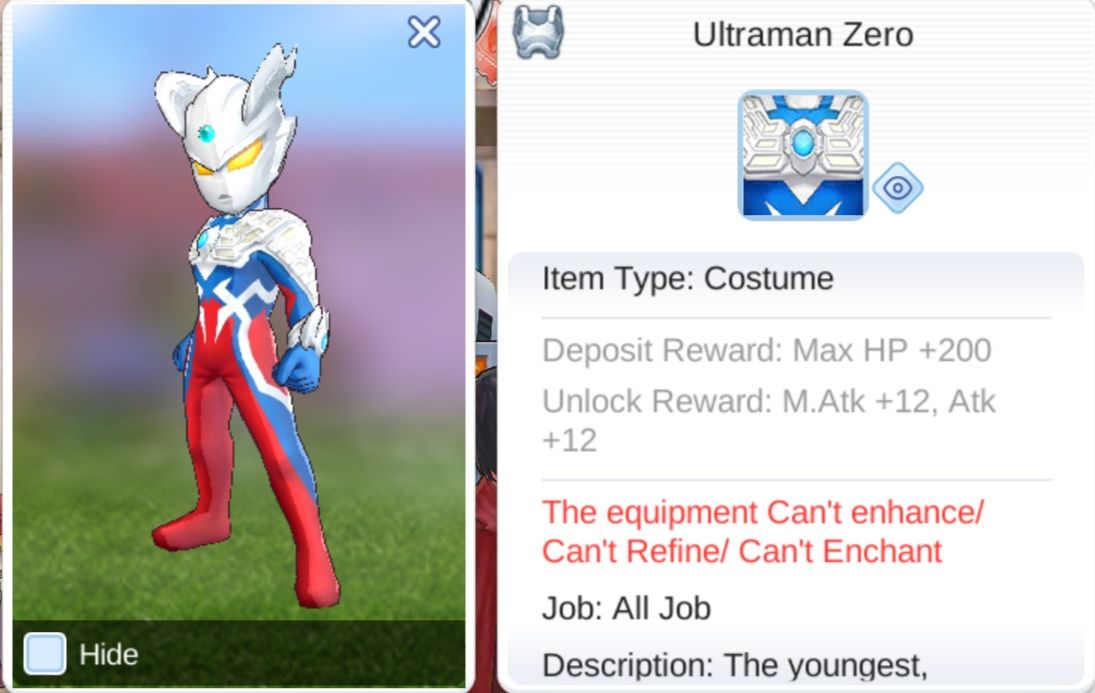 Kostum Ultraman Zero