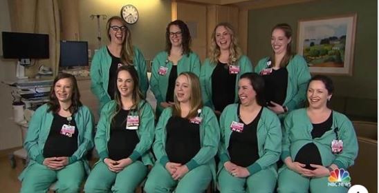 Sembilan perawat di sebuah rumah sakit di Amerika mendadak viral gara-gara hamil dan bakal melahirkan di waktu yang sama.