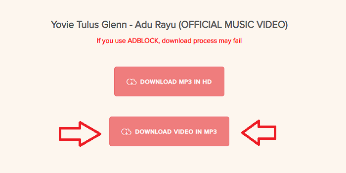Klik lagi tombol Download Video In Mp3