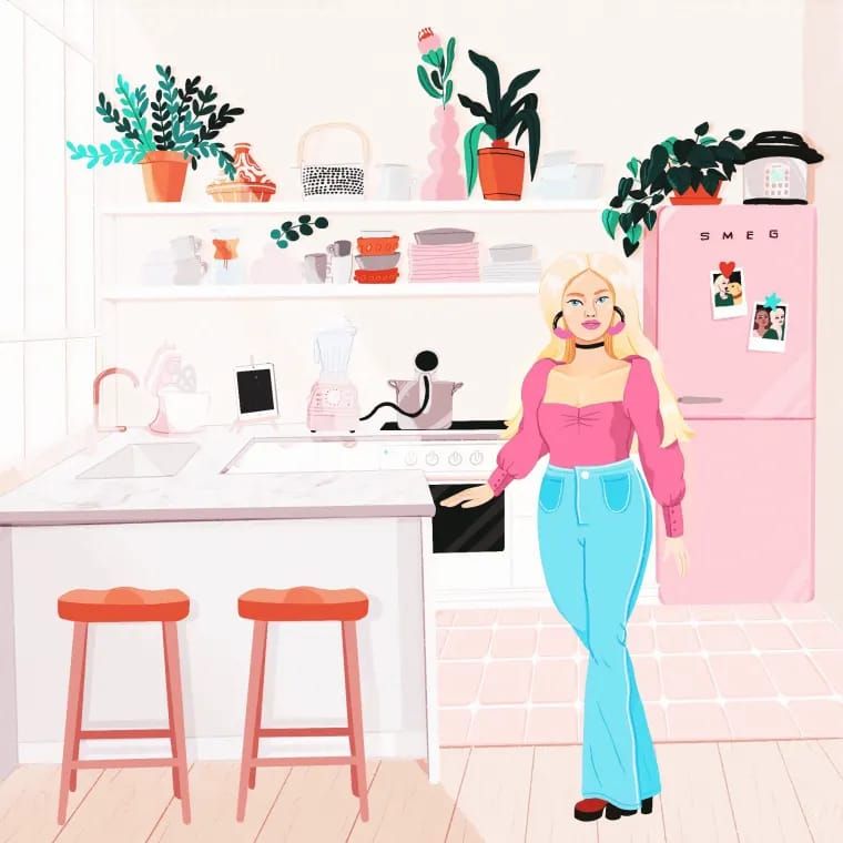 Dapur di rumah impian Barbie