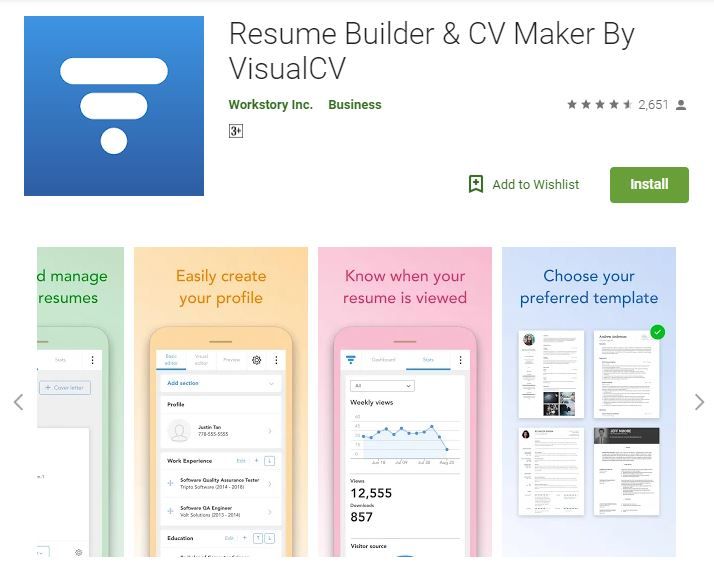 VisualCV Resume Builder