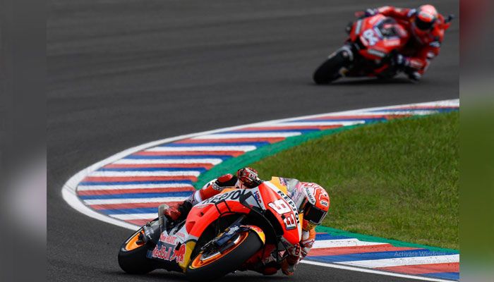 Salah satu niatan Marc Marquez di MotoGP 2019 Argentina, ngibrit dari start