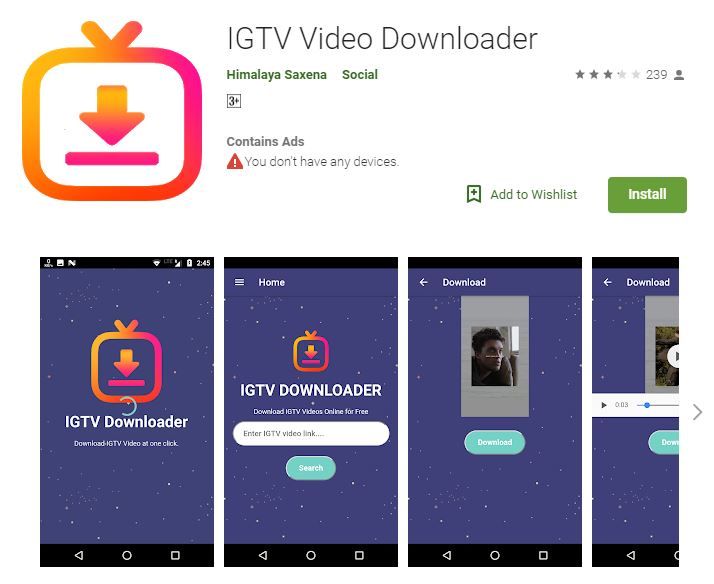 Aplikasi IGTV Video Downloader