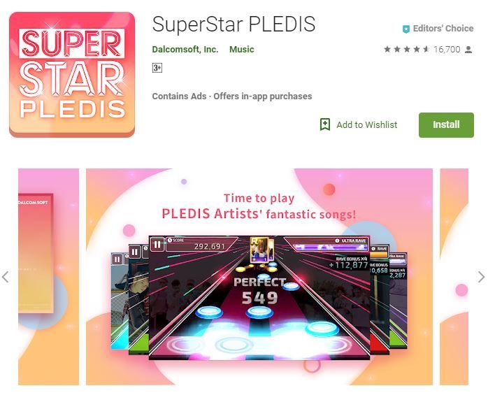 SuperStar Pledis di Play Store
