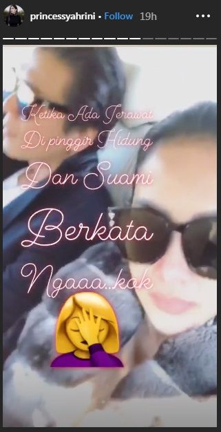 Instastory Syahrini ketika di Swiss