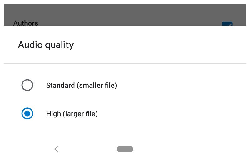 Kini kamu bisa mengatur kualitas audio audiobooks yang kamu pilih