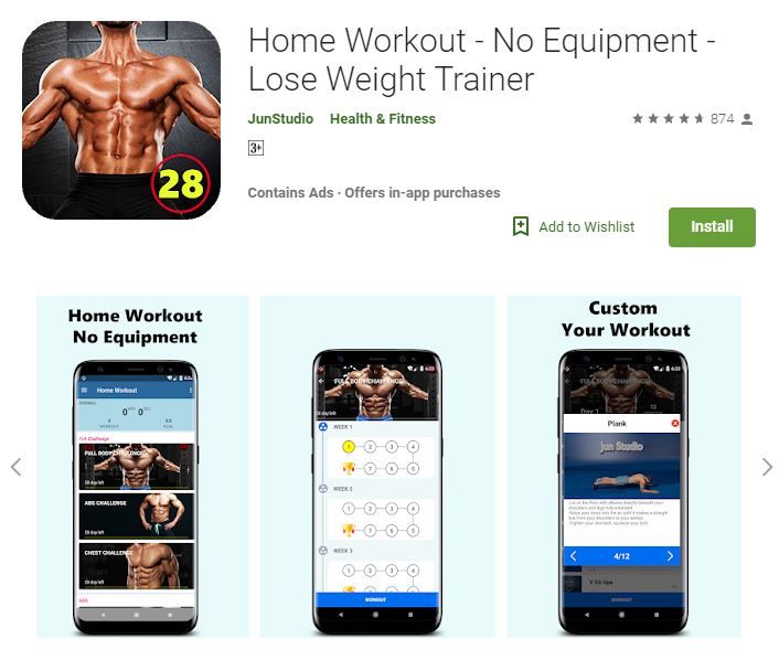 Home Workout - Lose Weight Trainer di Play Store