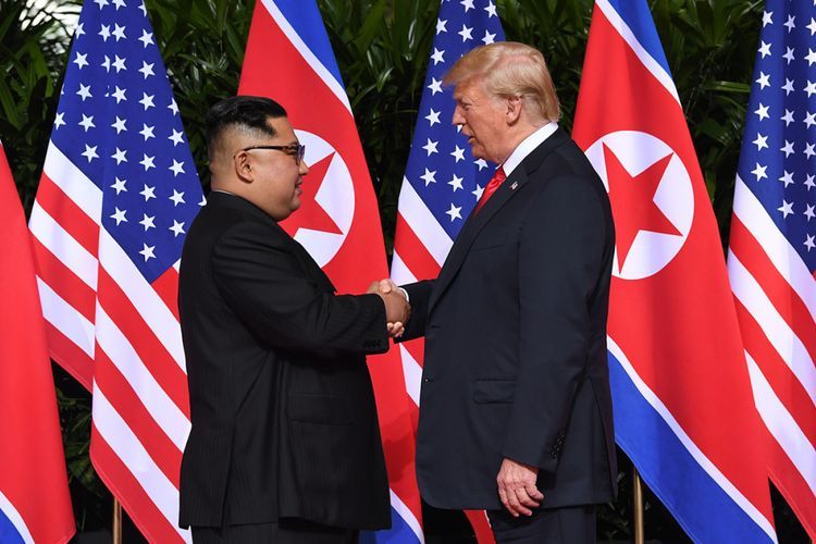 Kim Jong Un dan Donald Trump