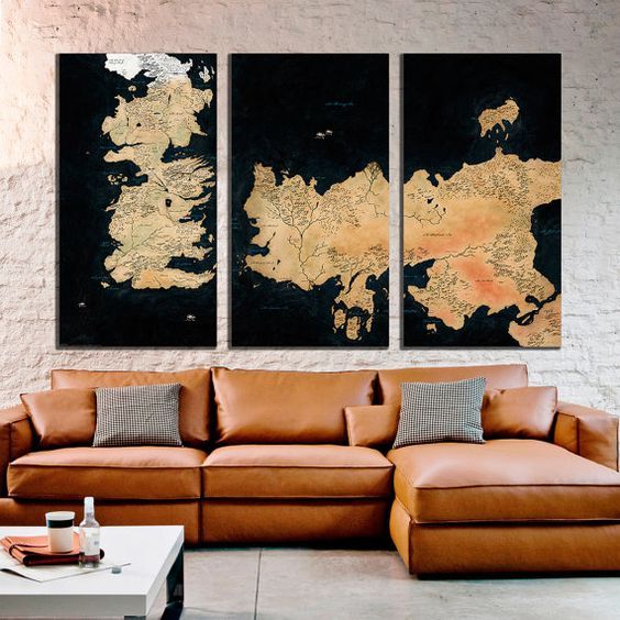 Peta Westeros pada Dinding