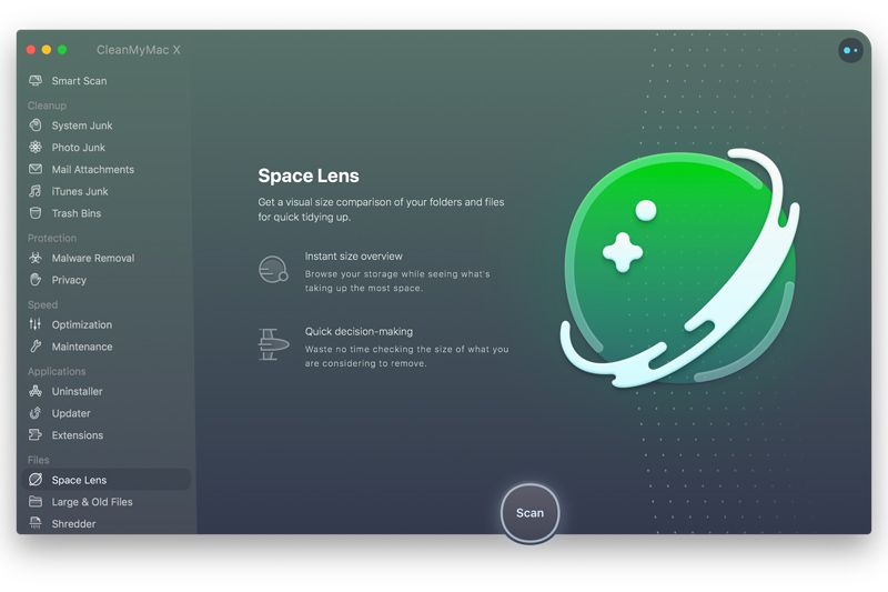 Space Lens di CleanMyMac X 4.4