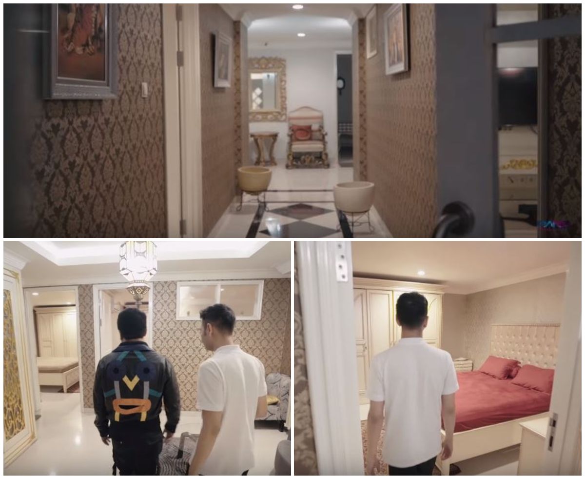 Kondisi ruangan berupa hotel yang berada di lantai satu rumah crazy rich Pondok Indah, HM Fitno