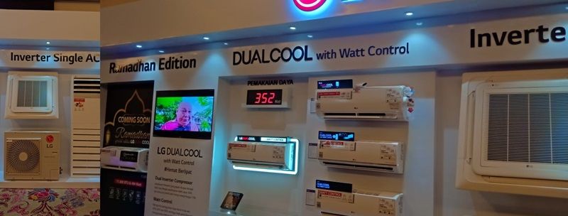 Seri AC DualCool with wtt control dengan kapasitas besar didukung LGThinQ.