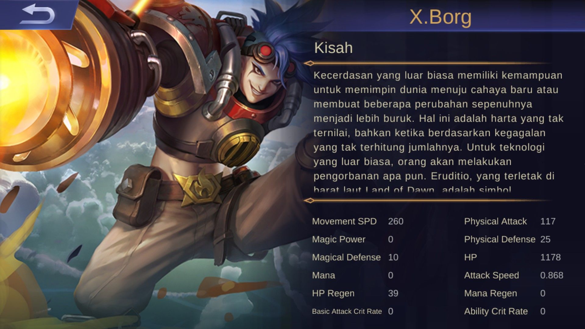 Latar belakang X.Borg Mobile Legends