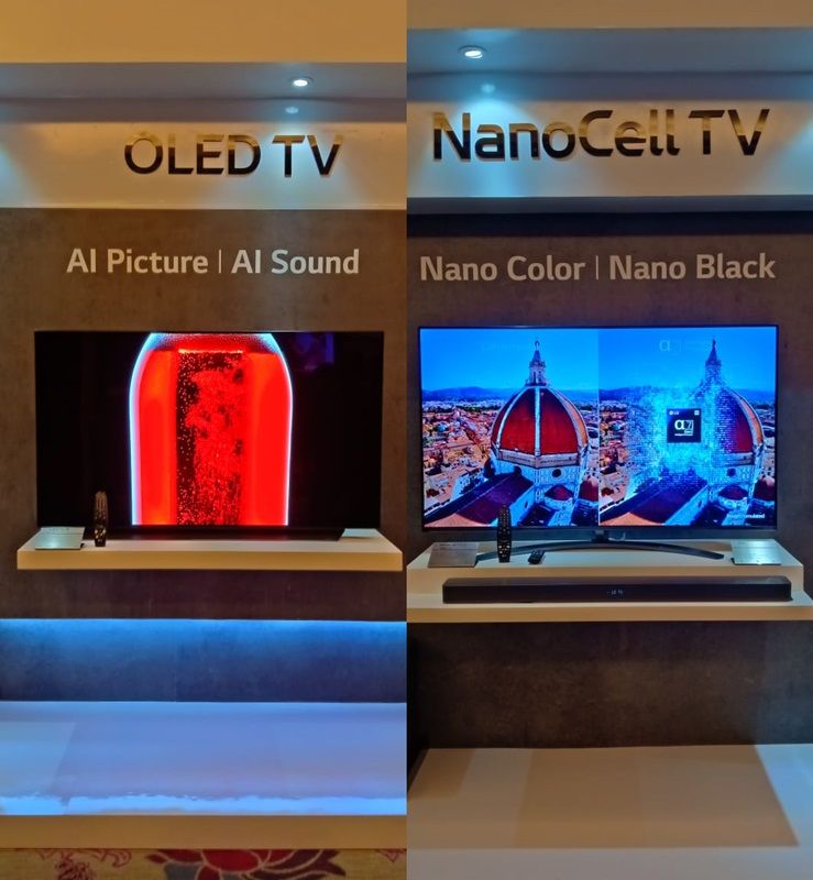 Dua TV premium LG dengan dukungan LG ThinQ. OLED TV dan Nano Cell TV.