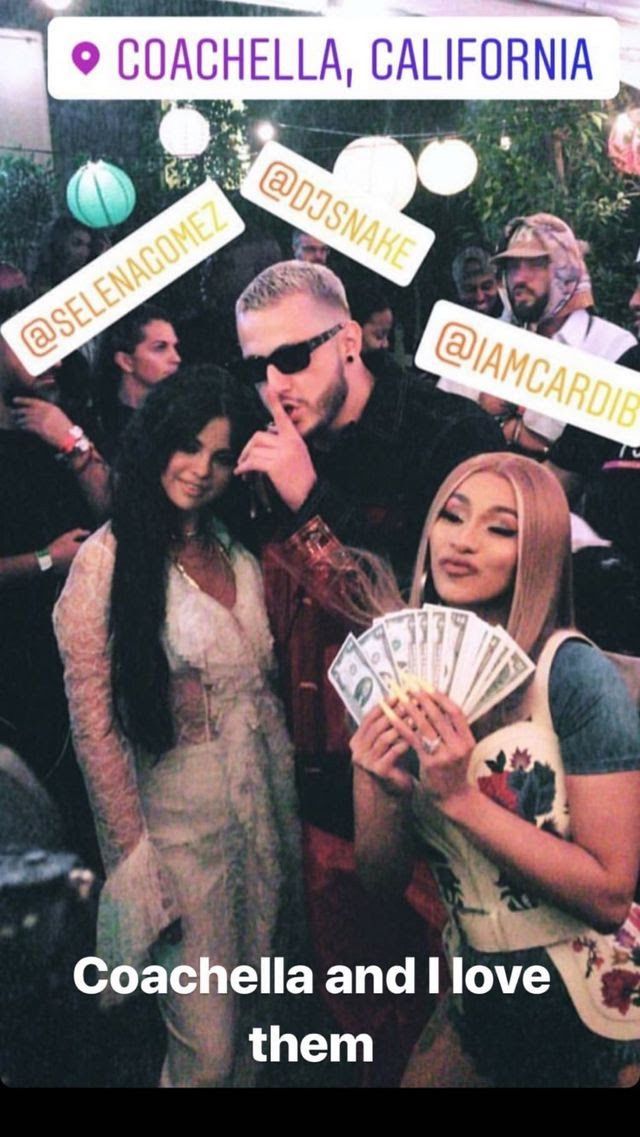 Selena Gomez, DJ Snake, dan Cardi B