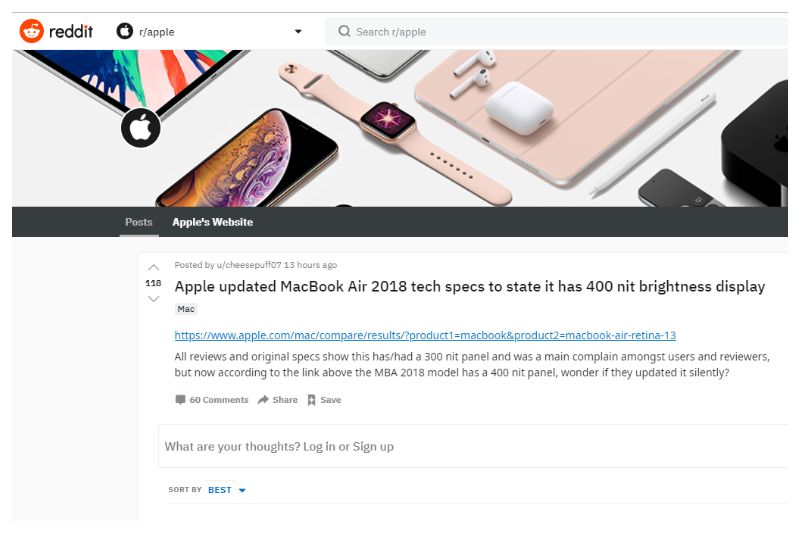 Berkat diskusi di reddit, pengguna mengetahui solusi cahaya layar MacBook Air 2018 yang terlalu redup