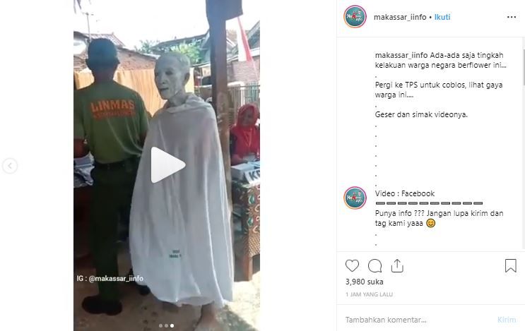 Tangkap Layar Instagram: Kelakuan netisen di TPS