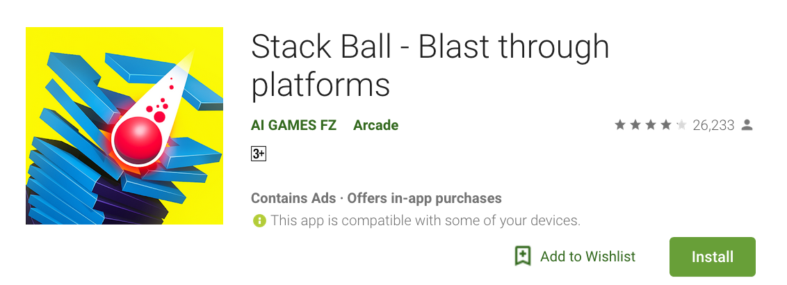 Aplikasi Stack Ball