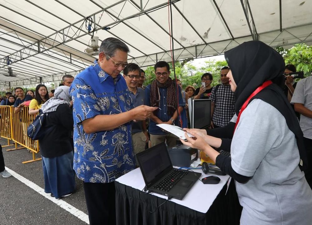 SBY gunakan hak pilihnya di KBRI Singapura