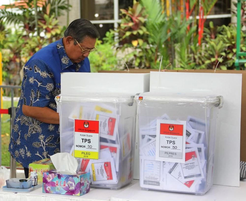 SBY gunakan hak pilihnya di KBRI Singapura