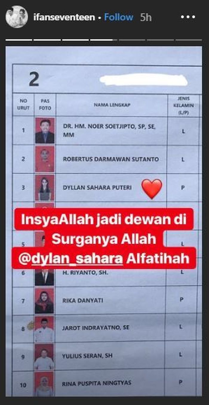 Ifan Seventeen teringat almarhumah Dylan Sahara saat Pemilu 2019 