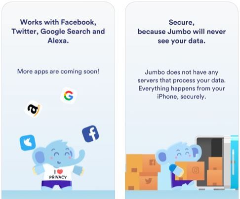 Jumbo bisa digunakan untuk Twitter, Facebook, Google Search dan Alexa