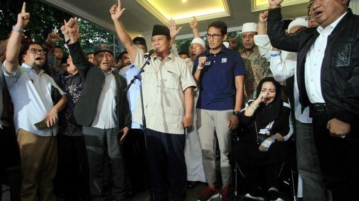 Erwin Aksa Angkat Bicara Soal Ekspresi Lesu Sandiaga Uno Saat Dampingi Prabowo Deklarasikan Kemenangan
