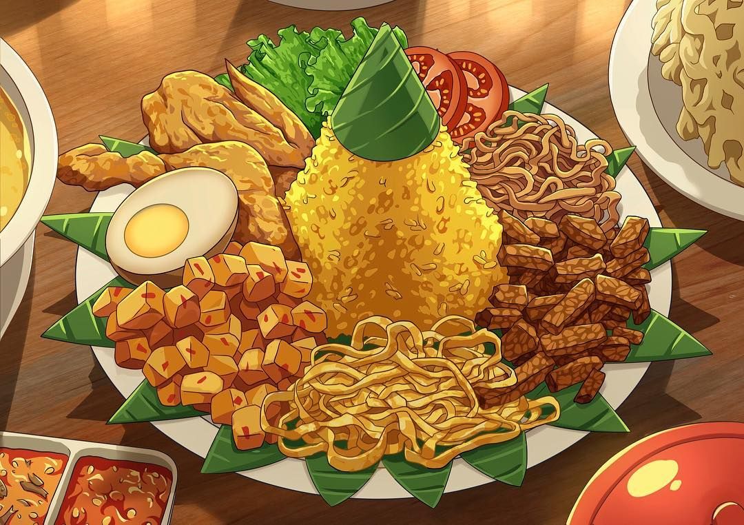 Makanan khas Indonesia versi Anime