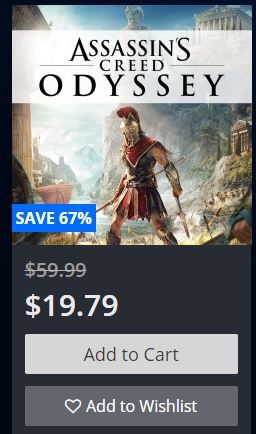 Game Assassins Creed Odyssey diskon sebesar 67%