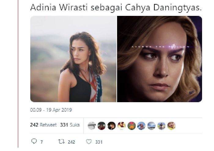 Karakter Avengers: Endgame versi Indonesia