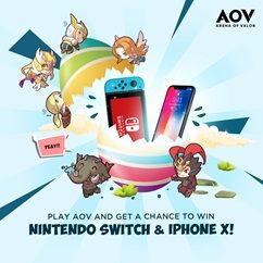 Event AOV berhadiah Nintendo Switch dan iPhone X
