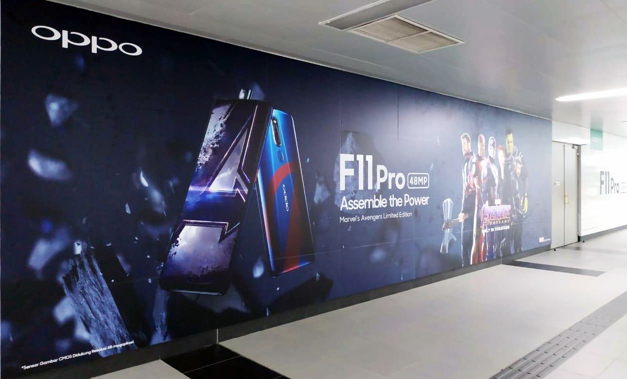 Promosi OPPO F11 Pro Avengers Limited Eidition di Stasiun MRT