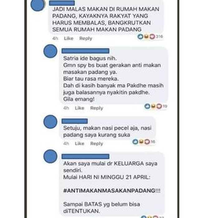Netizen serukan boikot nasi padang lantaran pasangan Jokkowi-Amin kalah telak di Sumatra Barat