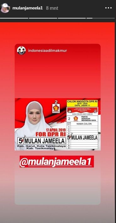 Unggahan Mulan Jameela 